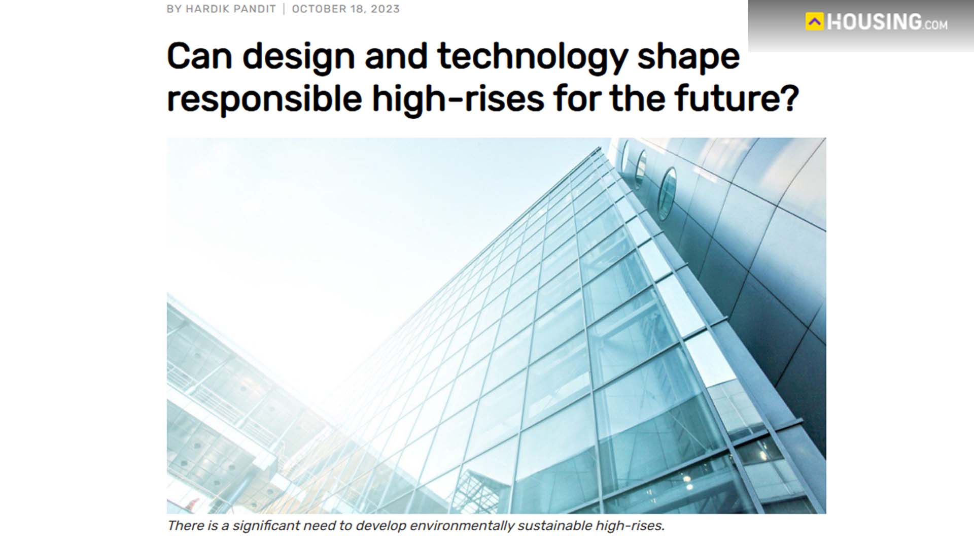 Can design and technology shape responsible high-rises for the future?