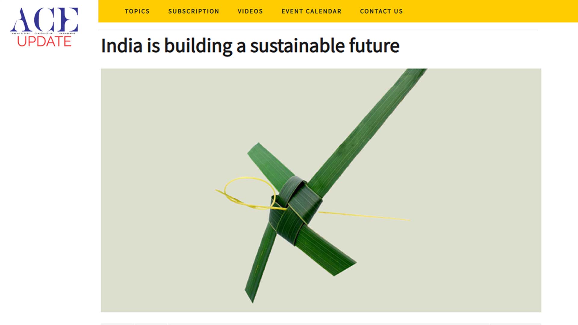 India is building a sustainable future