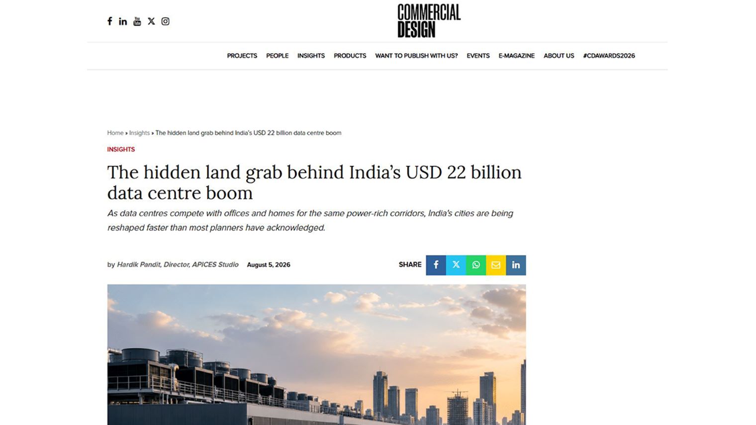 Hardik Pandit: The Hidden Land Grab Behind India’s USD 22 Billion Data Centre Boom